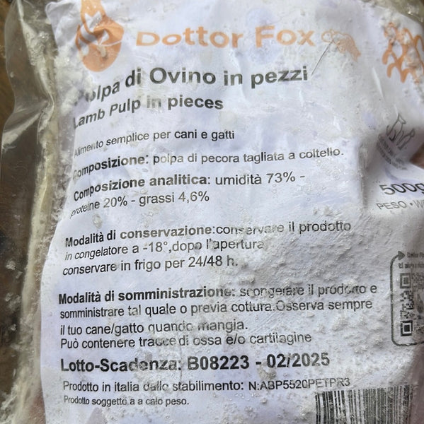 Polpa di ovino in pezzi senza ossa